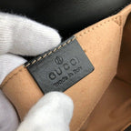 Gucci Padlock Small Gucci Signature Shoulder Bag Black Gucci Signature For Women 7.9in/20cm