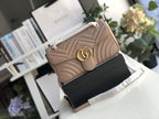 Gucci GG Marmont Matelassé Shoulder Bag Dusty Pink Matelassé Chevron For Women 10in/26cm