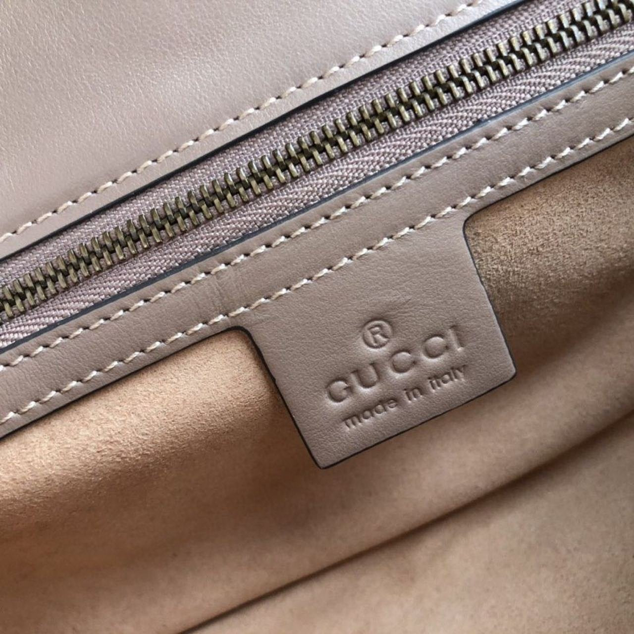 Gucci GG Marmont Matelassé Shoulder Bag Dusty Pink Matelassé Chevron For Women 10in/26cm