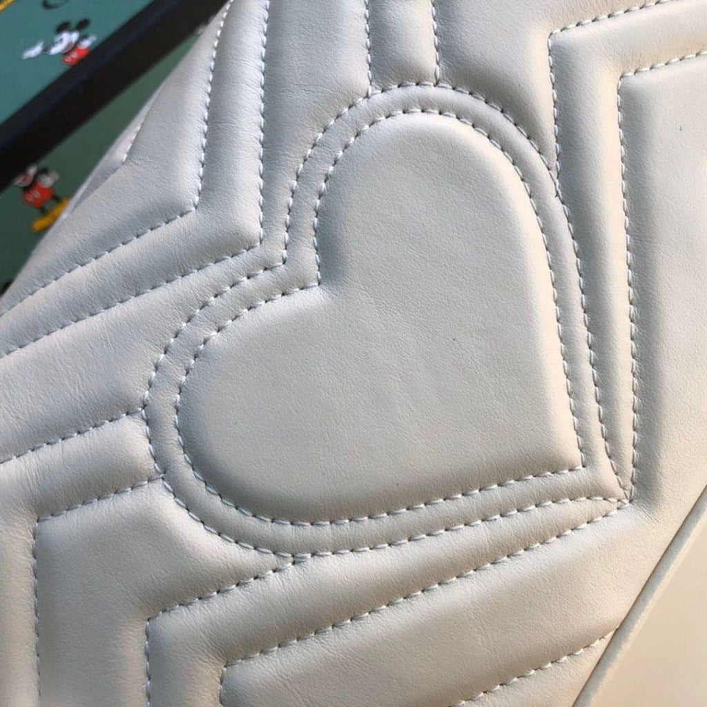 Gucci Marmont Matelassé Mini Bag White For Women 8.5in/22cm
