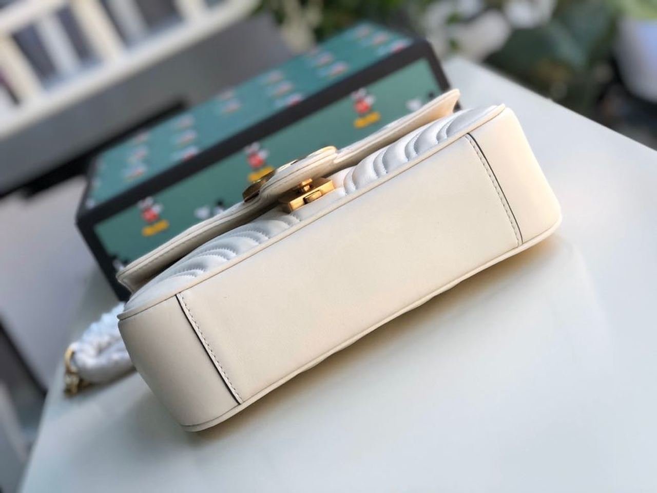 Gucci Marmont Matelassé Mini Bag White For Women 8.5in/22cm