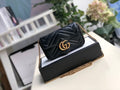 Gucci Marmont Matelassé Super Mini Bag Dusty Black Chevron For Women 6.2in/16.5cm