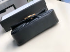 Gucci Marmont Matelassé Super Mini Bag Dusty Black Chevron For Women 6.2in/16.5cm