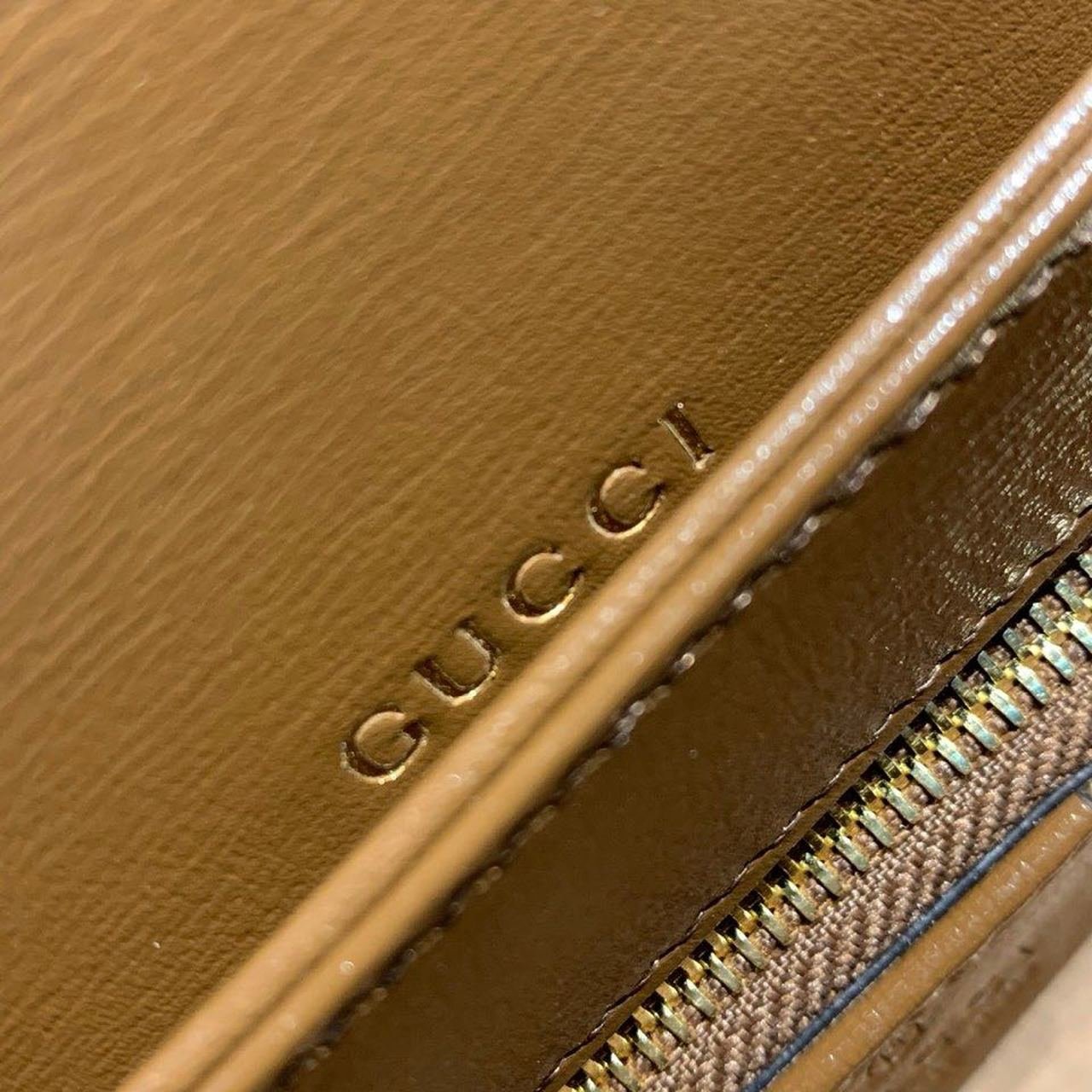 Gucci Horsebit 1955 Shoulder Bag Beige/Ebony GG Supreme Canvas With Brown For Women 9.8in/25cm