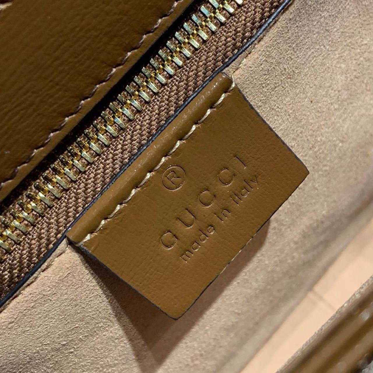 Gucci Horsebit 1955 Shoulder Bag Beige/Ebony GG Supreme Canvas With Brown For Women 9.8in/25cm