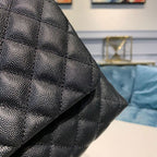 Chanel Coco Handle Quilted Lizard Handle Bag 30cm Caviar Leather Gold Hardware Spring/Summer Act 1 Collection, Black