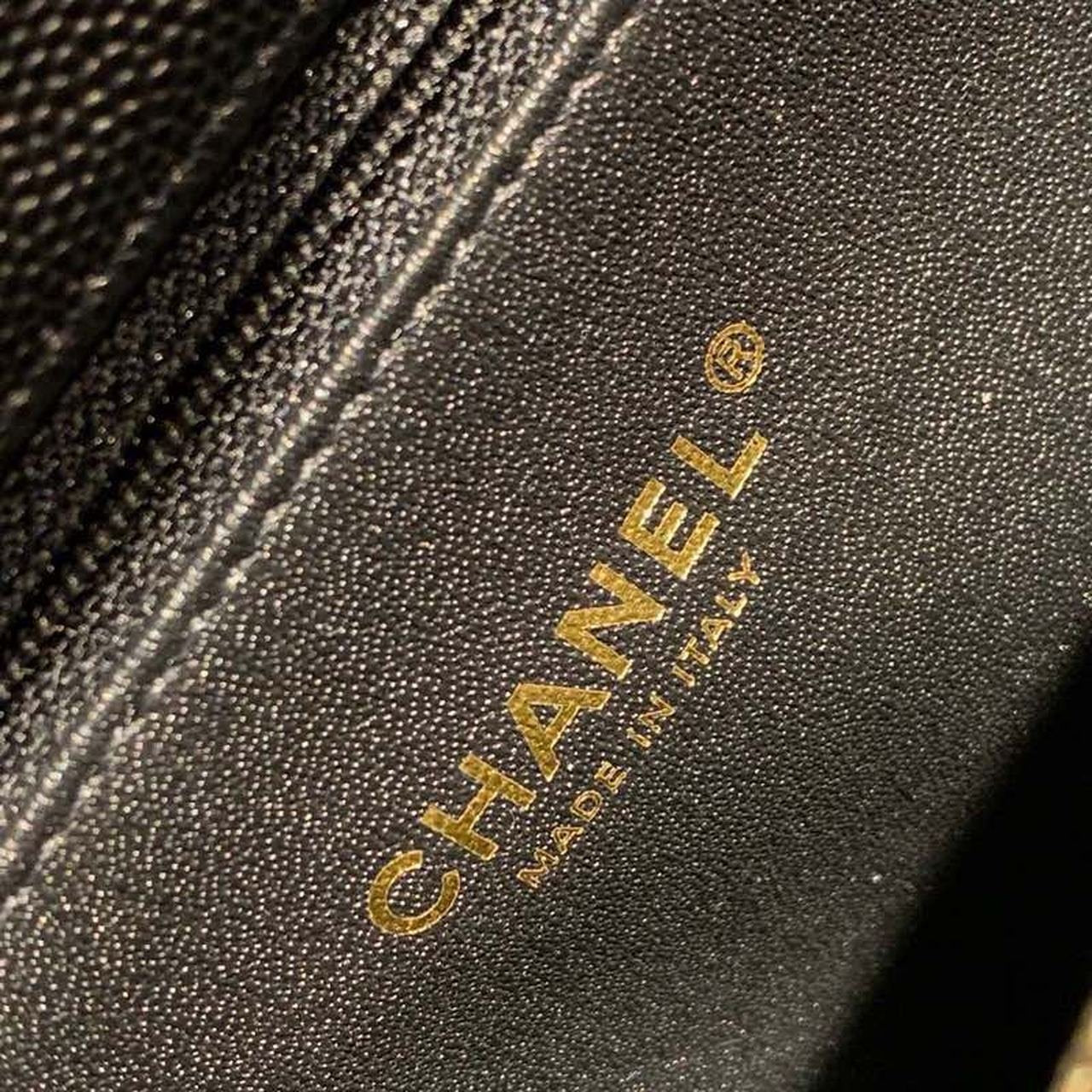 Chanel Coco Handle Quilted Lizard Handle Bag 30cm Caviar Leather Gold Hardware Spring/Summer Act 1 Collection, Black