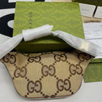 Gucci Jumbo GG Belt Bag Camel And Ebony Jumbo GG Canvas For Women 15.3in/39cm