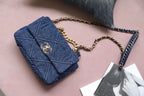 Chanel 19 Flap Bag 26cm Goatskin Leather Spring/Summer Act 1 Collection, Blue Jean