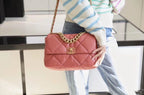 Chanel 19 Flap Bag 26cm Goatskin Leather Spring/Summer Act 1 Collection, Salmon Pink