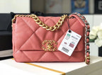 Chanel 19 Flap Bag 26cm Goatskin Leather Spring/Summer Act 1 Collection, Salmon Pink