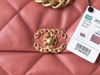 Chanel 19 Flap Bag 26cm Goatskin Leather Spring/Summer Act 1 Collection, Salmon Pink