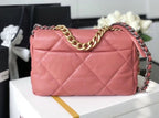 Chanel 19 Flap Bag 26cm Goatskin Leather Spring/Summer Act 1 Collection, Salmon Pink