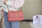 Chanel 19 Flap Bag 26cm Goatskin Leather Spring/Summer Act 1 Collection, Salmon Pink