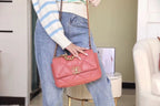 Chanel 19 Flap Bag 26cm Goatskin Leather Spring/Summer Act 1 Collection, Salmon Pink