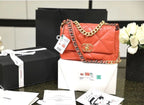 Chanel 19 Flap Bag 26cm Goatskin Leather Spring/Summer Act 1 Collection, Red