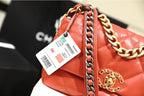 Chanel 19 Flap Bag 26cm Goatskin Leather Spring/Summer Act 1 Collection, Red