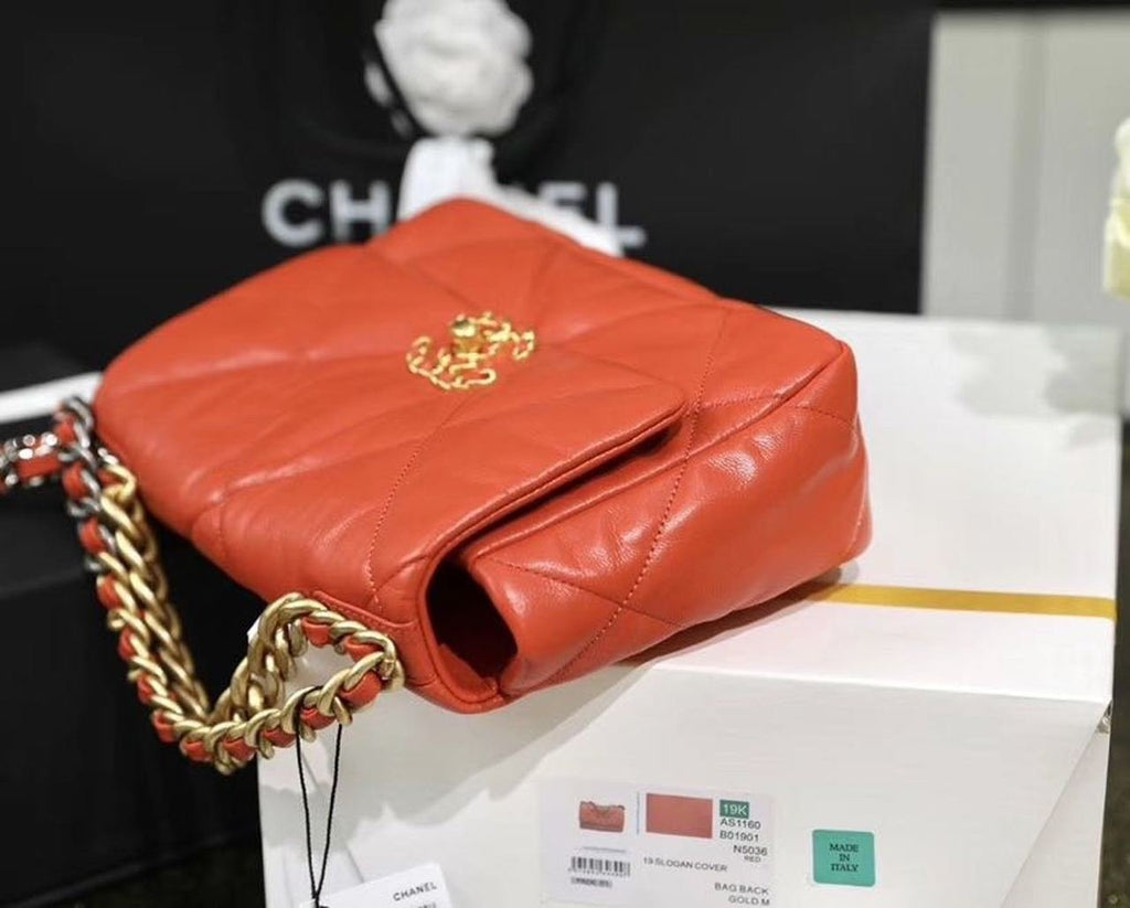 Chanel 19 Flap Bag 26cm Goatskin Leather Spring/Summer Act 1 Collection, Red