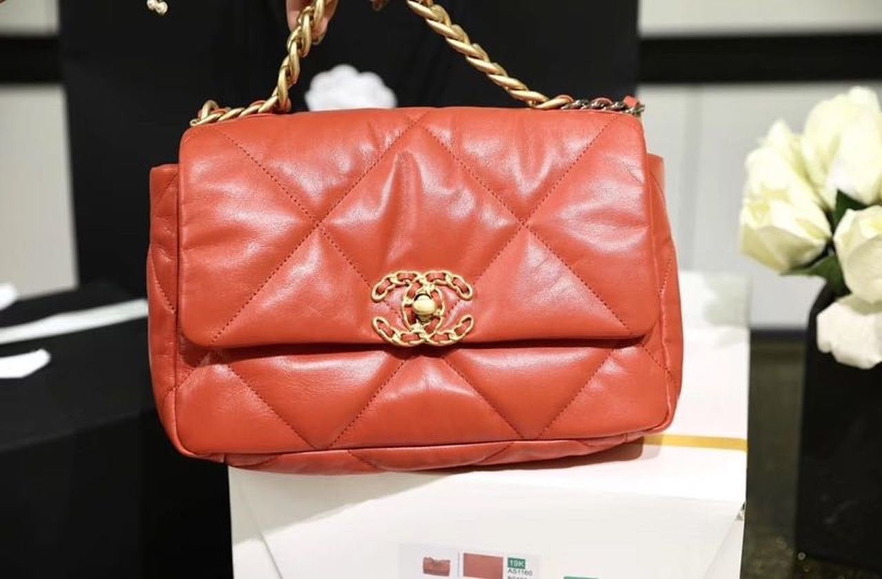 Chanel 19 Flap Bag 26cm Goatskin Leather Spring/Summer Act 1 Collection, Red