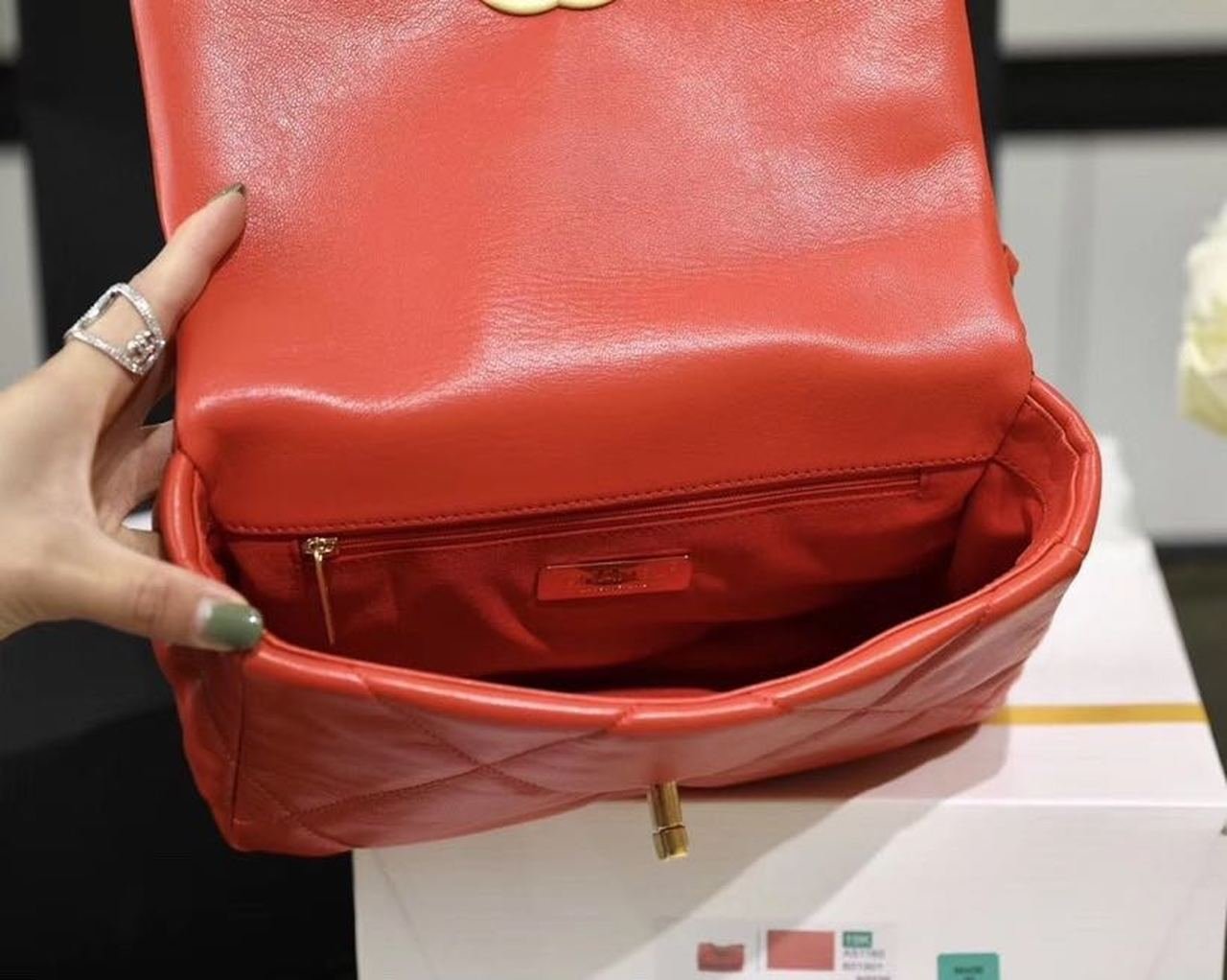 Chanel 19 Flap Bag 26cm Goatskin Leather Spring/Summer Act 1 Collection, Red