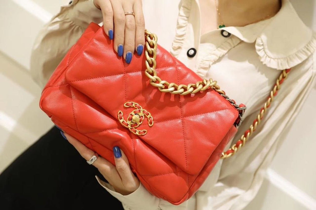 Chanel 19 Flap Bag 26cm Goatskin Leather Spring/Summer Act 1 Collection, Red