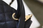 Chanel Coco Handle Quilted Bag 30cm Caviar Leather Gold Hardware Spring/Summer Act 1 Collection, Black/Red