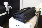 Chanel Coco Handle Quilted Bag 30cm Caviar Leather Gold Hardware Spring/Summer Act 1 Collection, Black/Red