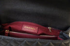 Chanel Coco Handle Quilted Bag 30cm Caviar Leather Gold Hardware Spring/Summer Act 1 Collection, Black/Red
