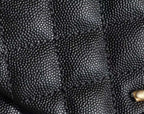 Chanel Coco Handle Quilted Bag 30cm Caviar Leather Gold Hardware Spring/Summer Act 1 Collection, Black/Red