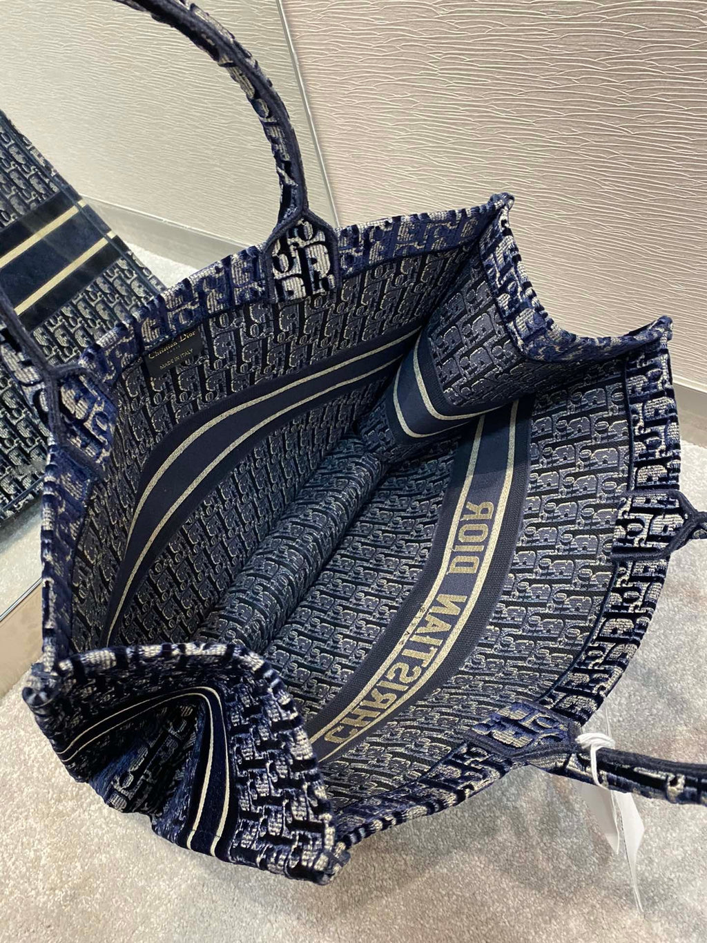 Christian Dior Blue Large Handle Bag 42cm