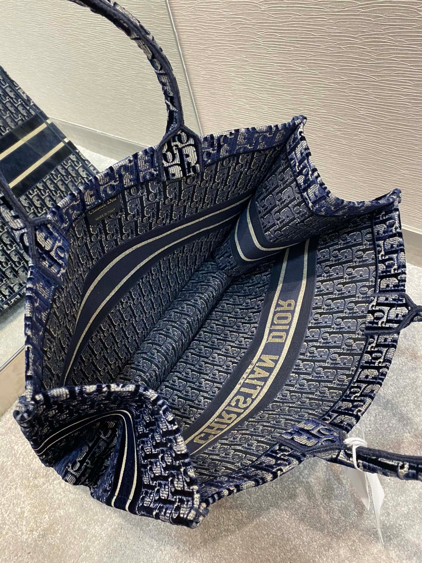 Christian Dior Blue Large Handle Bag 42cm