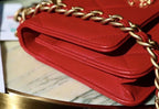 Chanel 19 WOC Flap Bag 20cm Goatskin Leather Spring/Summer Act 1 Collection, Red