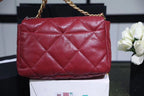 Chanel 19 Flap Bag 26cm Goatskin Leather Spring/Summer Act 1 Collection, Burgundy