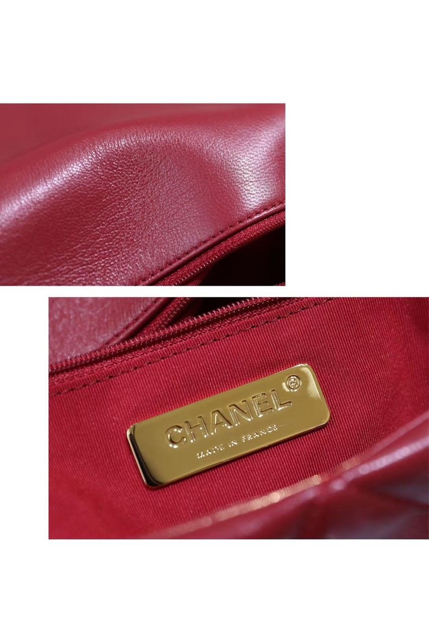 Chanel 19 Flap Bag 26cm Goatskin Leather Spring/Summer Act 1 Collection, Burgundy