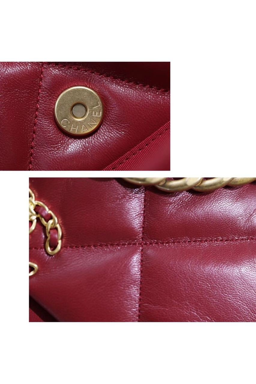 Chanel 19 Flap Bag 26cm Goatskin Leather Spring/Summer Act 1 Collection, Burgundy