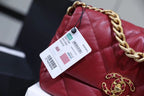 Chanel 19 Flap Bag 26cm Goatskin Leather Spring/Summer Act 1 Collection, Burgundy