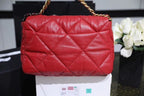 Chanel 19 Flap Bag 26cm Goatskin Leather Spring/Summer Act 1 Collection, Red