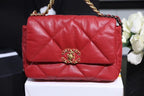 Chanel 19 Flap Bag 26cm Goatskin Leather Spring/Summer Act 1 Collection, Red