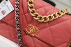 Chanel 19 Flap Bag 26cm Goatskin Leather Spring/Summer Act 1 Collection, Rose Pink