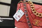 Chanel 19 Flap Bag 26cm Goatskin Leather Spring/Summer Act 1 Collection, Rose Pink