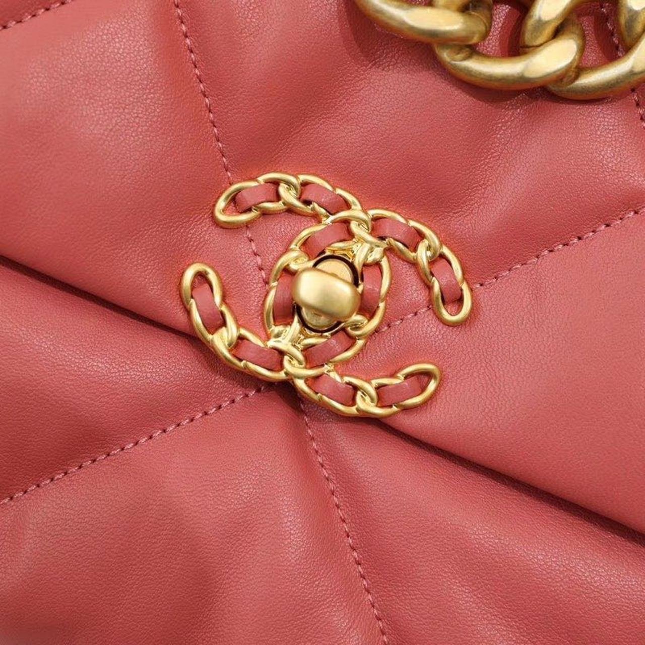 Chanel 19 Flap Bag 26cm Goatskin Leather Spring/Summer Act 1 Collection, Rose Pink