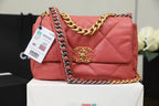 Chanel 19 Flap Bag 26cm Goatskin Leather Spring/Summer Act 1 Collection, Rose Pink
