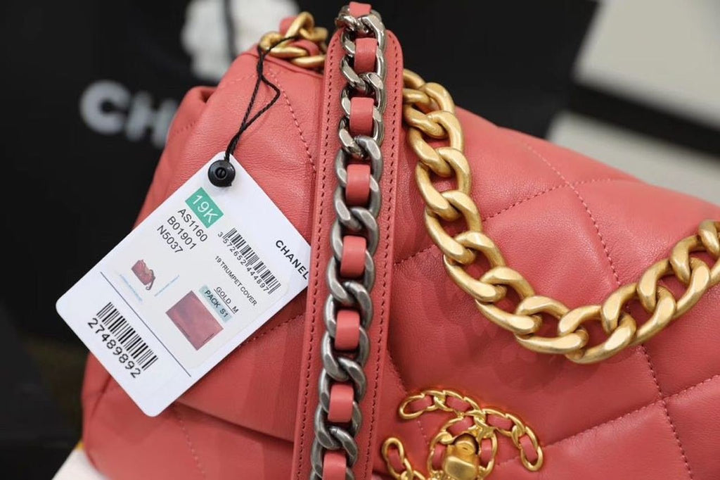 Chanel 19 Flap Bag 26cm Goatskin Leather Spring/Summer Act 1 Collection, Rose Pink