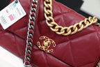 Chanel 19 Flap Bag 26cm Goatskin Leather Spring/Summer Act 1 Collection, Bordeaux