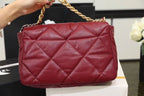 Chanel 19 Flap Bag 26cm Goatskin Leather Spring/Summer Act 1 Collection, Bordeaux