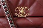 Chanel 19 Flap Bag 26cm Goatskin Leather Spring/Summer Act 1 Collection, Bordeaux