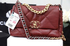 Chanel 19 Flap Bag 26cm Goatskin Leather Spring/Summer Act 1 Collection, Bordeaux