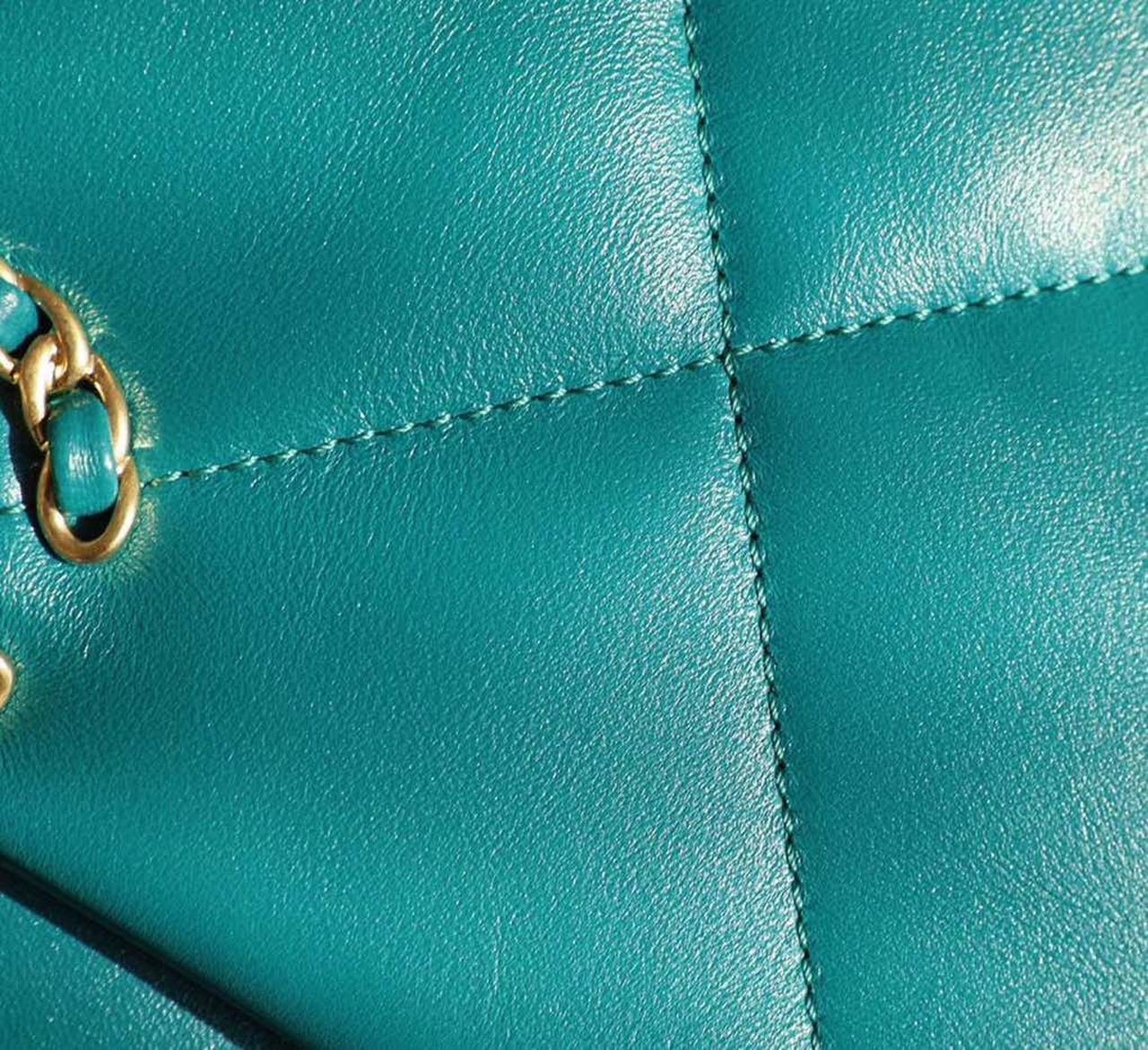 Chanel 19 Flap Bag 26cm Goatskin Leather Spring/Summer Act 1 Collection, Teal