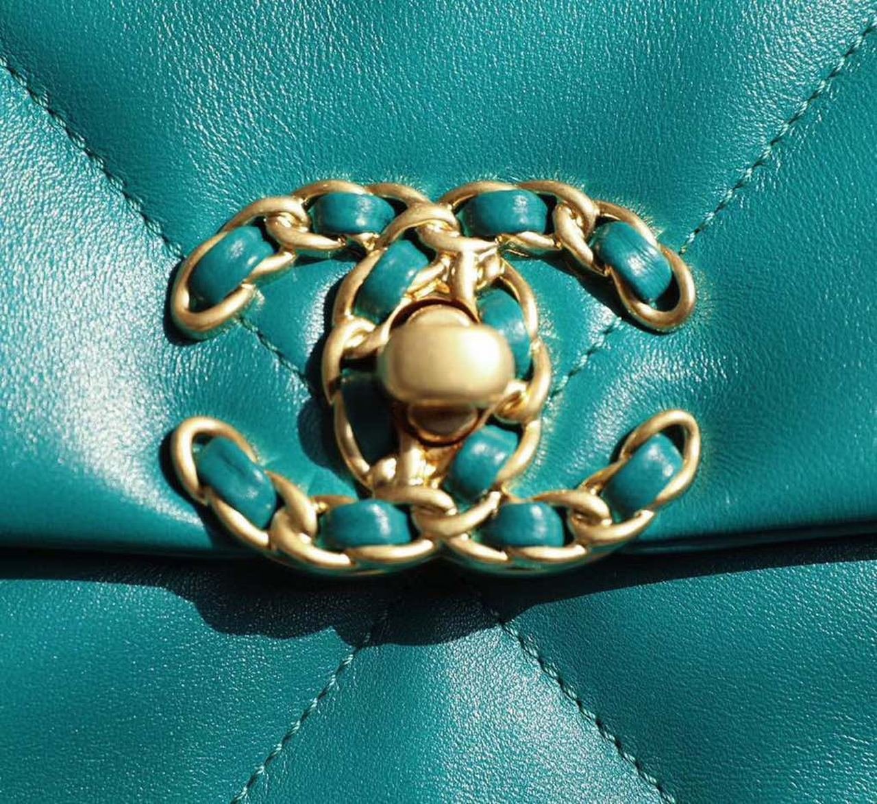 Chanel 19 Flap Bag 26cm Goatskin Leather Spring/Summer Act 1 Collection, Teal