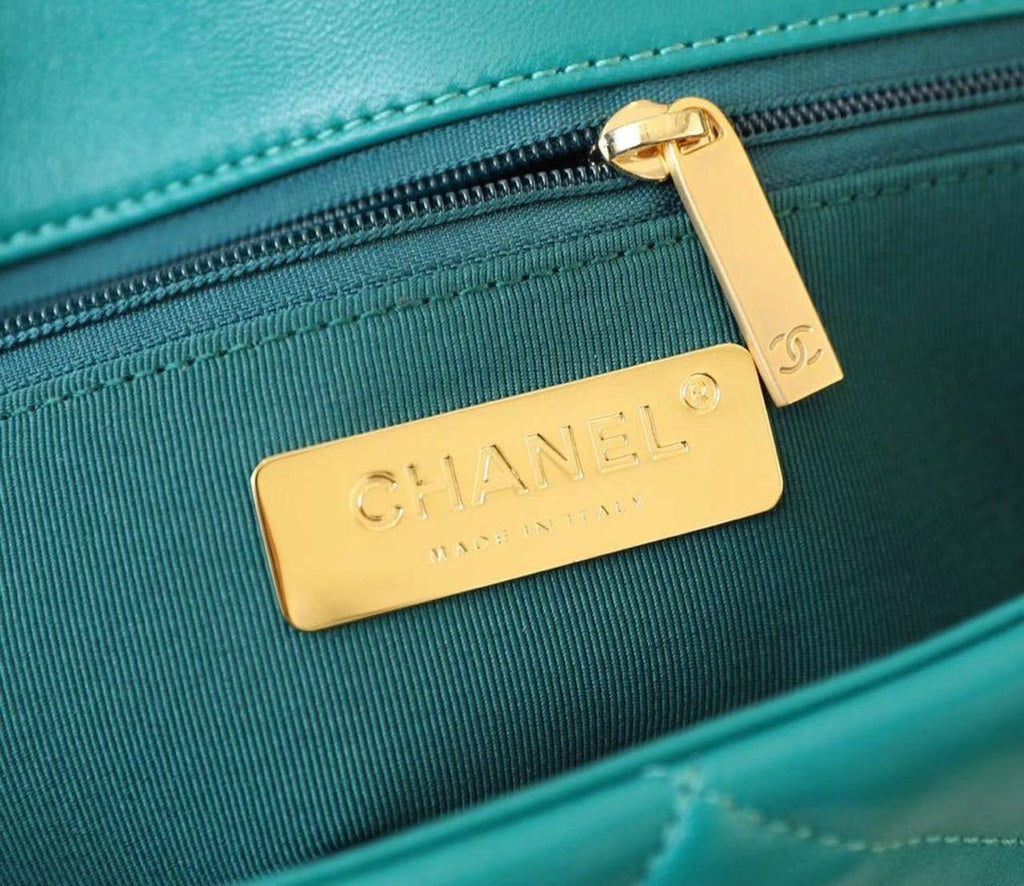 Chanel 19 Flap Bag 26cm Goatskin Leather Spring/Summer Act 1 Collection, Teal